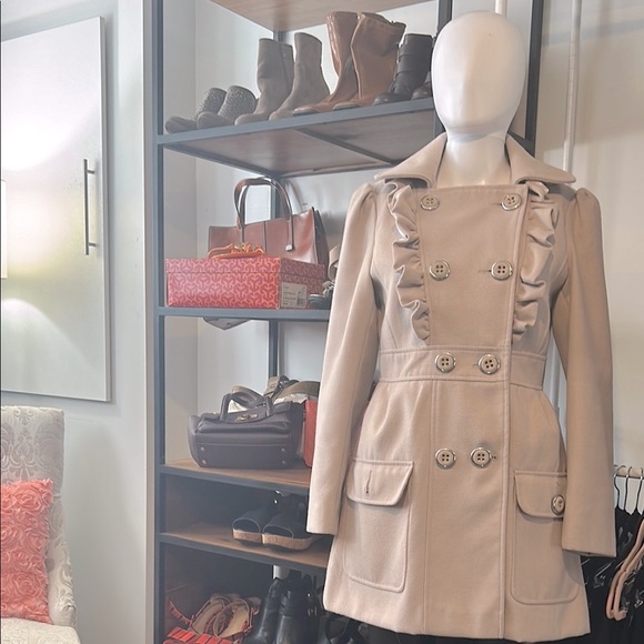 Atmosphere Women's Cream Double-Breasted Pea Coat from the south of France 🇫🇷 - Picture 4 of 14